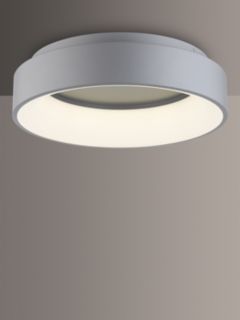 John Lewis Finn LED Hoop Semi Flush Ceiling Light, Grey