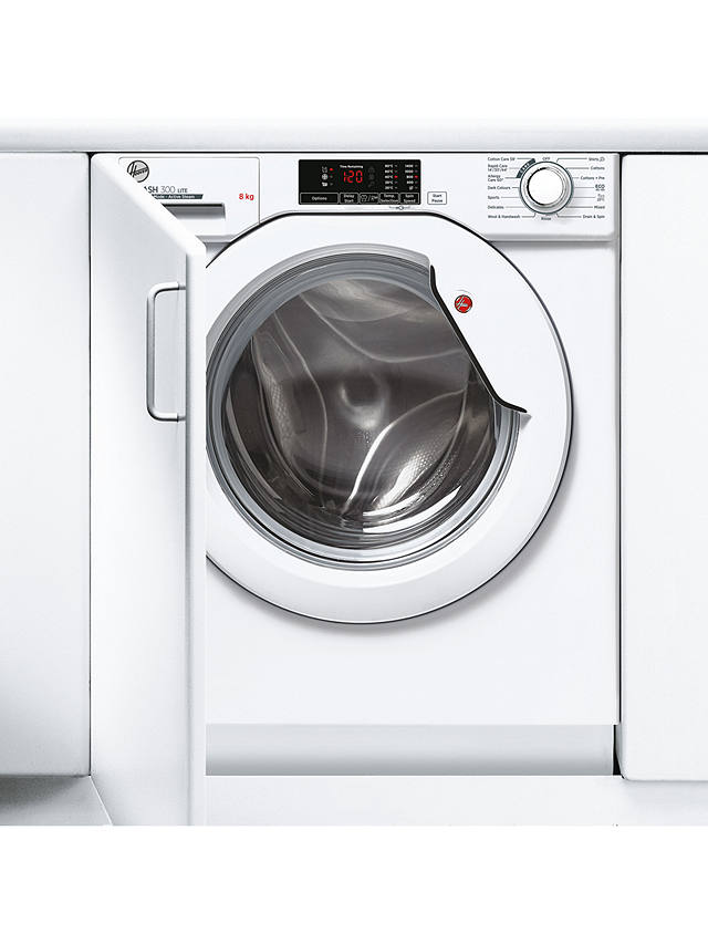 Buy Hoover H-Wash 300 HBWS 48D1E-80 Integrated Washing Machine, 8kg Load, 1400rpm Spin, White Online at johnlewis.com
