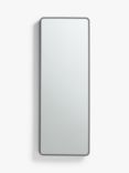 John Lewis ANYDAY Thin Aluminium Frame Hallway Wall Mirror, 125 x 45cm, Black