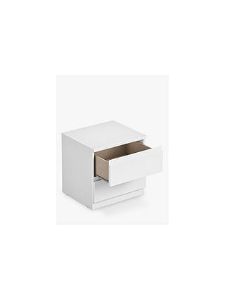ANYDAY John Lewis & Partners Mix It Bedside Tables, Set of 2, Gloss White
