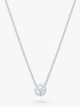 Swarovski Angelic Round Crystal Pendant Necklace, Silver