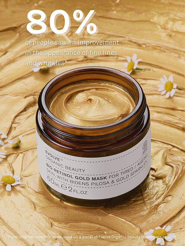 Evolve Organic Beauty Bio-Retinol Gold Mask, 60ml 3