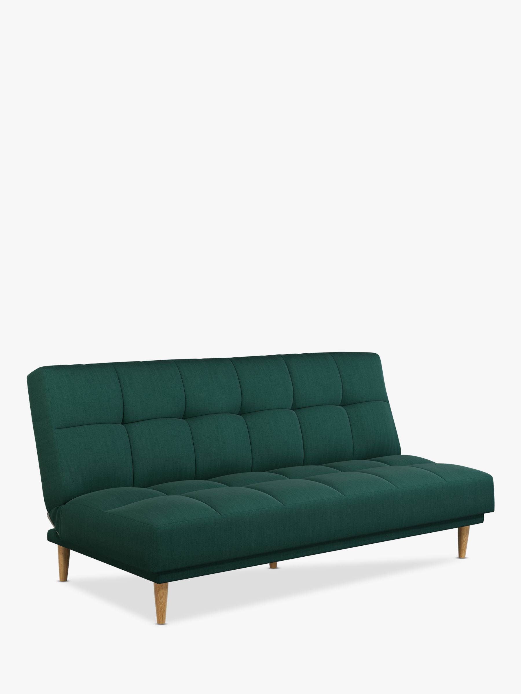 Linear Range, John Lewis Linear Medium 2 Seater Sofa Bed, Light Leg, Relaxed Linen Nettle