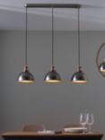 John Lewis & Partners Baldwin 3 Pendant Diner Ceiling Light