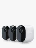 Arlo Essential Wireless Spotlight Camera 1080p Full HD Smart Security Camera, Pack of 3