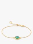 Monica Vinader Siren Fine Chain Bracelet, Gold/Onyx