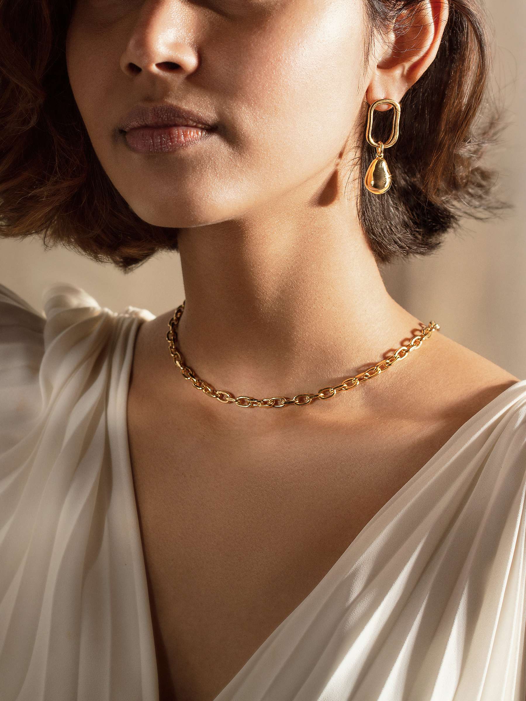 Buy Monica Vinader Alta Mini Chain Necklace Online at johnlewis.com