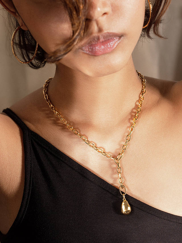 Monica Vinader Alta Mini Chain Necklace, Gold