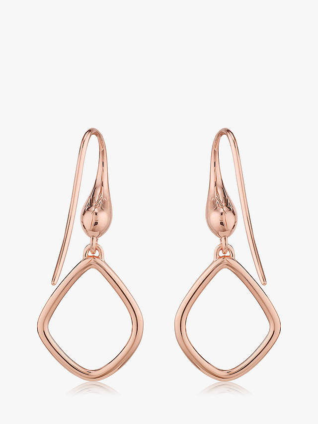 Monica Vinader Riva Kite Diamond Drop Earrings, Rose Gold