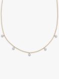 Monica Vinader Fiji Tiny Diamond Chain Necklace, Gold