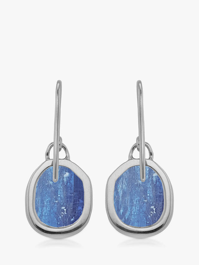Monica Vinader Siren Quartz Wire Drop Earrings, Silver/Kyanite