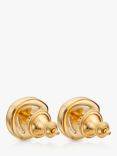 Monica Vinader Siren Stud Earrings, Gold/Moonstone