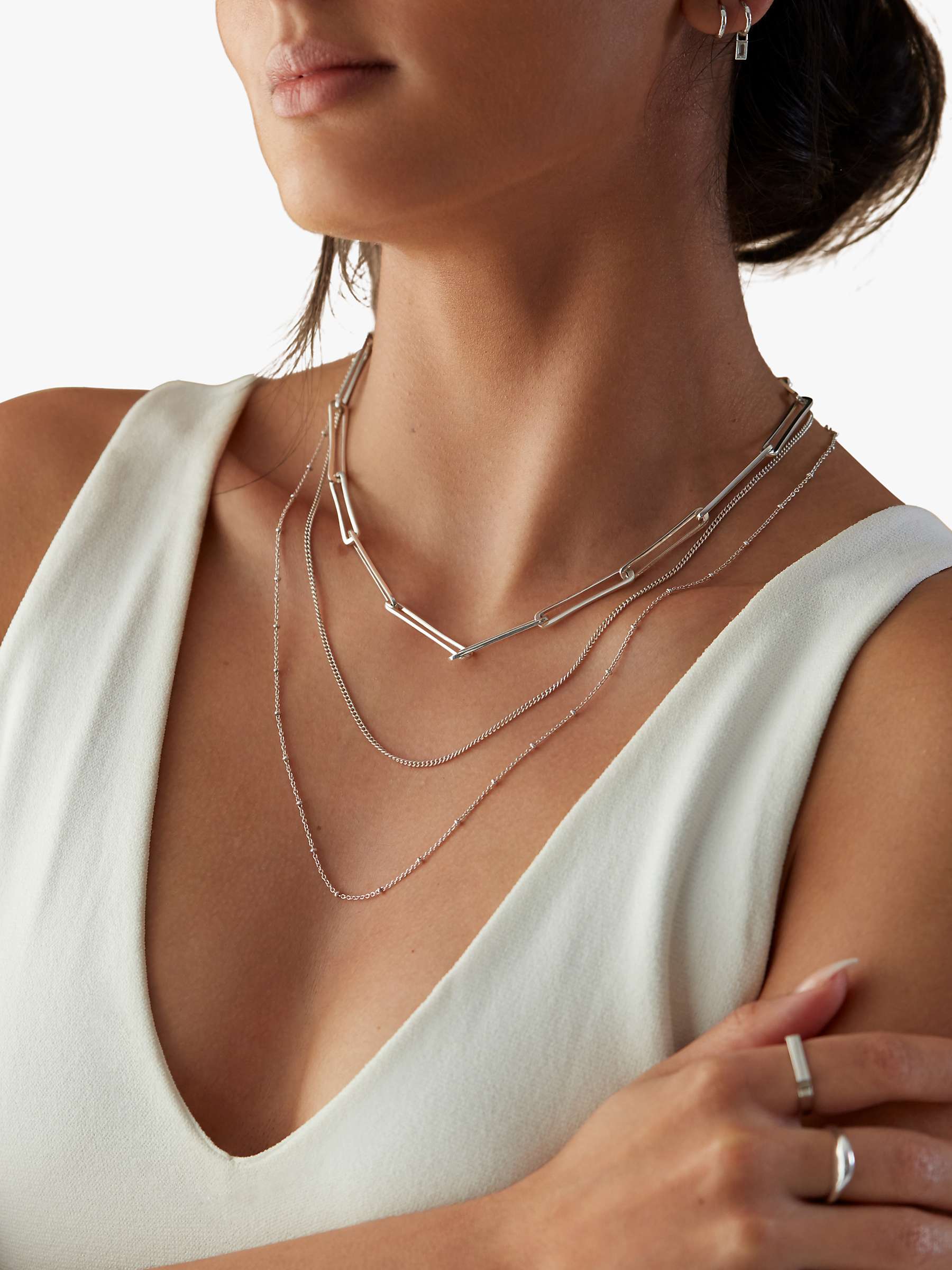 Buy Monica Vinader Fine Beaded Chain Necklace Online at johnlewis.com