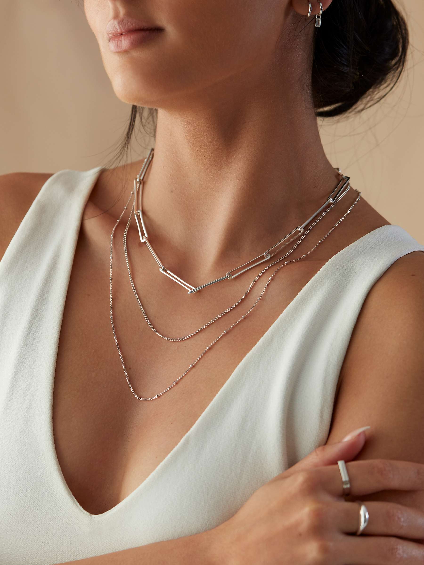 Buy Monica Vinader Fine Beaded Chain Necklace Online at johnlewis.com