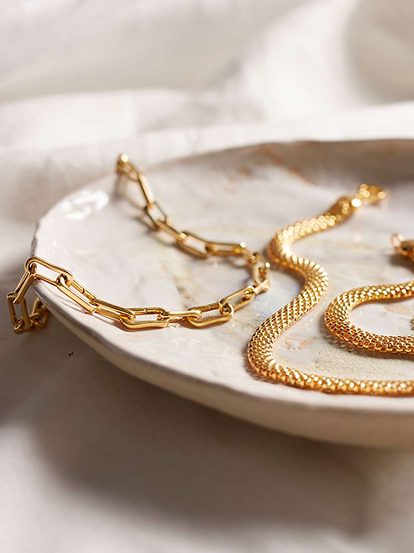 Buy Monica Vinader Chain Necklace, Gold Online at johnlewis.com