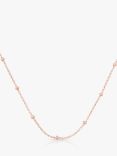 Monica Vinader Fine Beaded Chain Necklace, Rose Gold