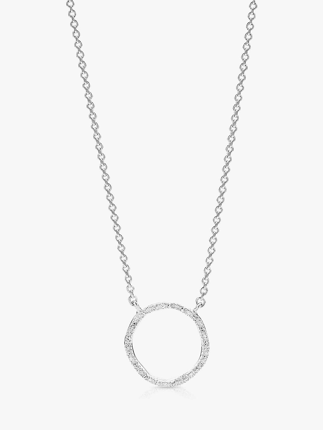 Buy Monica Vinader Riva Circle Diamond Pendant Necklace Online at johnlewis.com