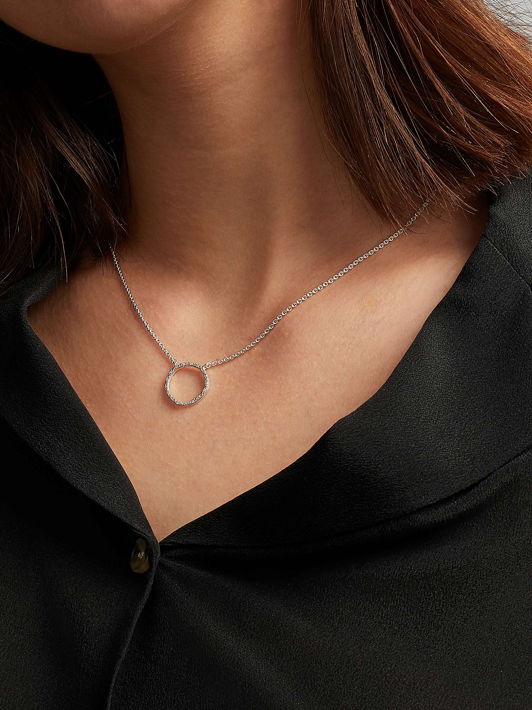 Buy Monica Vinader Riva Circle Diamond Pendant Necklace Online at johnlewis.com