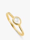 Monica Vinader Siren Small Moonstone Ring, Gold/Neutral