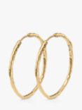 Monica Vinader Siren Muse Textured Hoop Earrings, Gold