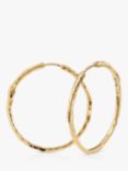 Monica Vinader Siren Muse Textured Hoop Earrings, Gold