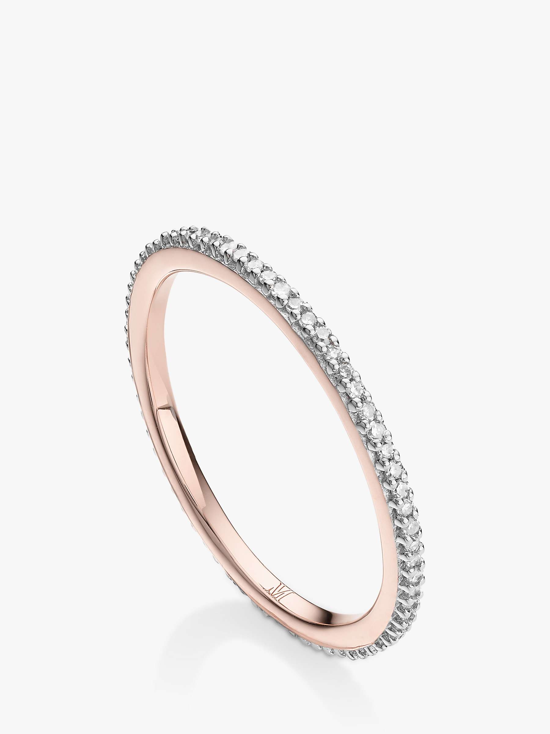 Buy Monica Vinader Skinny Diamond Ring, Rose Gold Online at johnlewis.com