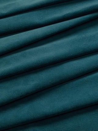 John Lewis Plush Velvet Plain Fabric, Navy, Price Band D