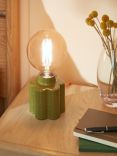 Orla Kiely Ceramic Bulbholder Table Lamp, Olive