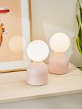 John Lewis ANYDAY Lupo Touch Table Lamps, Set of 2, Pink