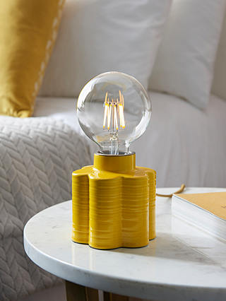 Orla Kiely Ceramic Bulbholder Table Lamp, Mustard