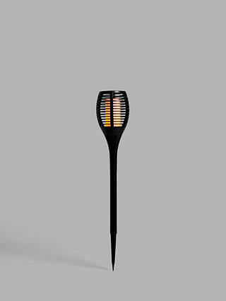 John Lewis Flame LED Outdoor Stake Lights, Black, Set of 2
