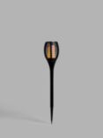 John Lewis & Partners Flame LED Outdoor Stake Lights, Black, Set of 2