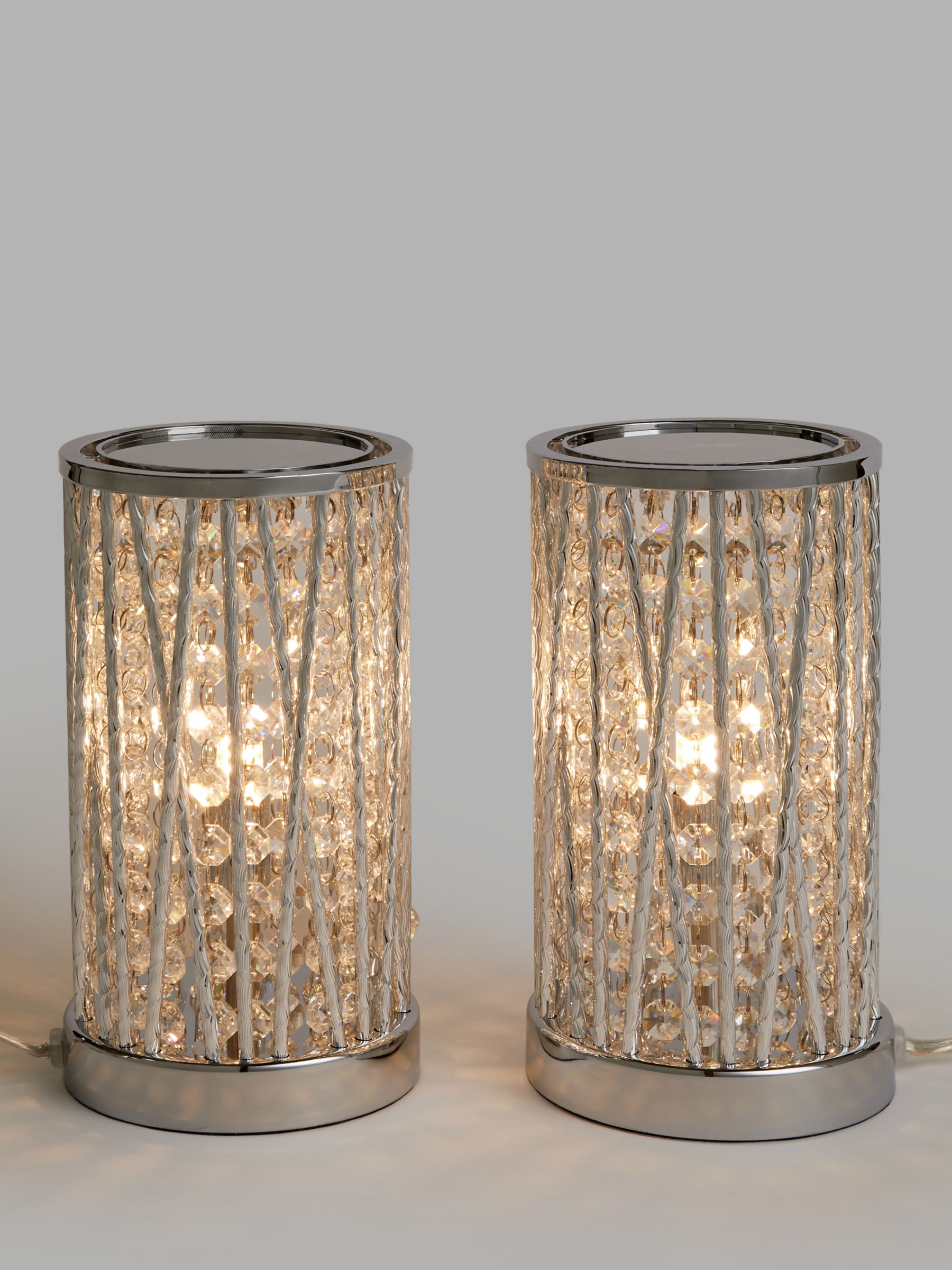 Photo of John lewis emilia crystal touch table lamps set of 2