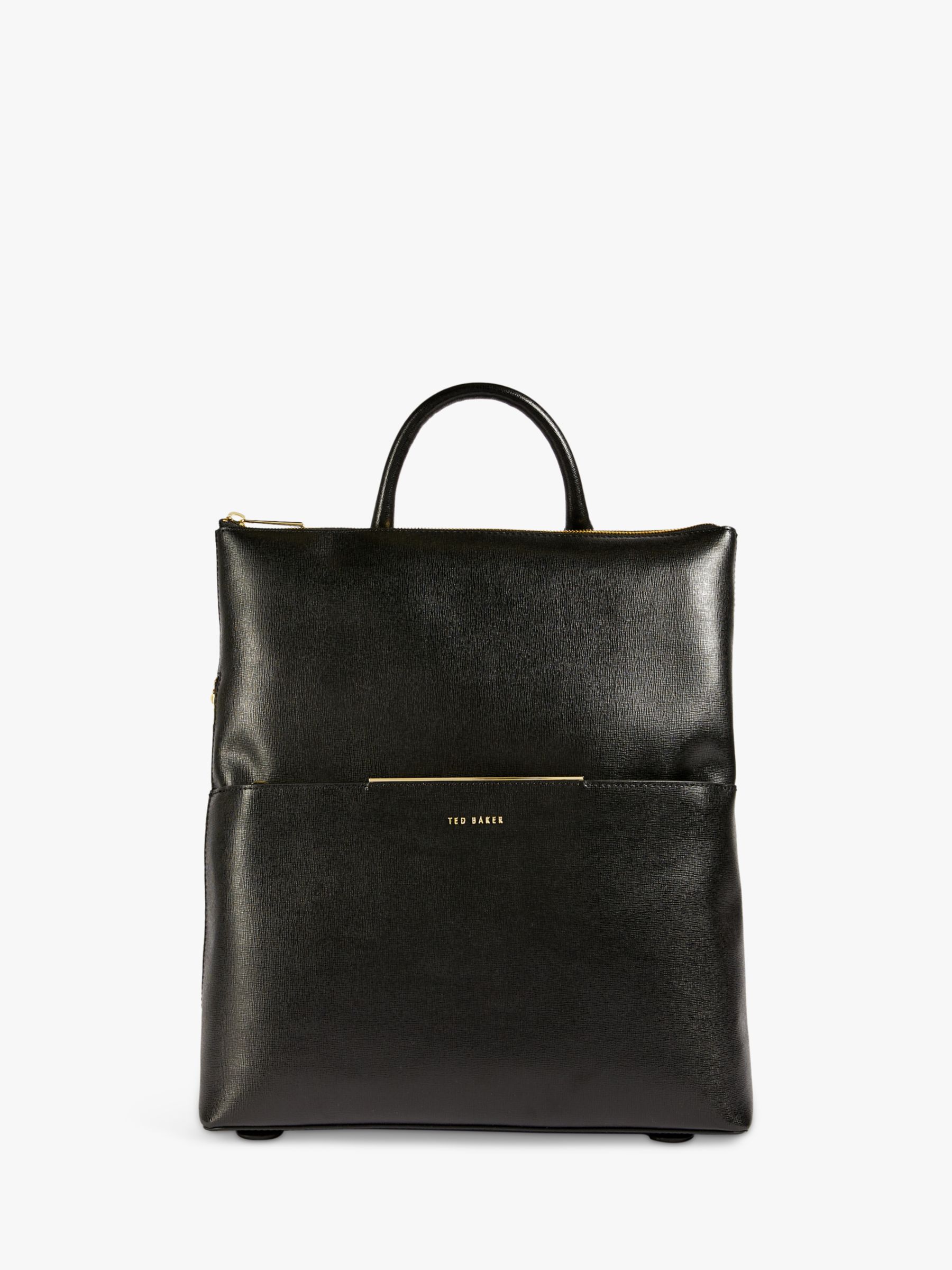 Ted Baker Saffiano Bar Detail Tote Bag in Black