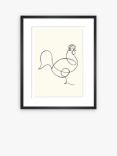 Pablo Picasso - 'Coq' Rooster Sketch Framed Print, 47 x 37cm, Black/White