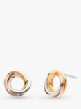 Kit Heath Bevel Cirque Trilogy Stud Earrings, Multi