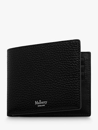 Mulberry Eight Card Grain Veg Tanned Leather Wallet, Black