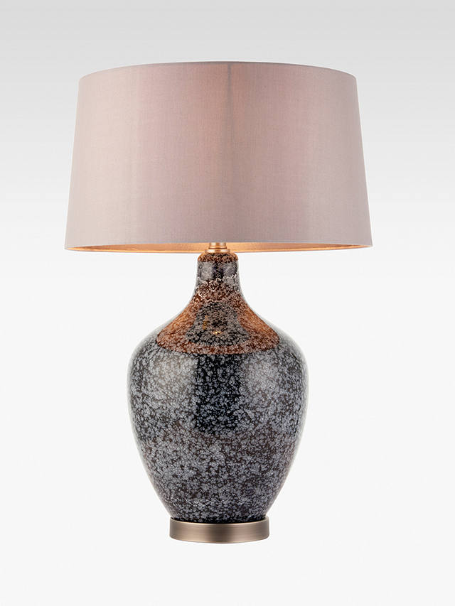 Bay Lighting Esma Glass Table Lamp Grey, Brown Glass Table Lamp