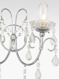 Bay Lighting Paloma Double Arm Crystal Wall Light, Clear/Chrome