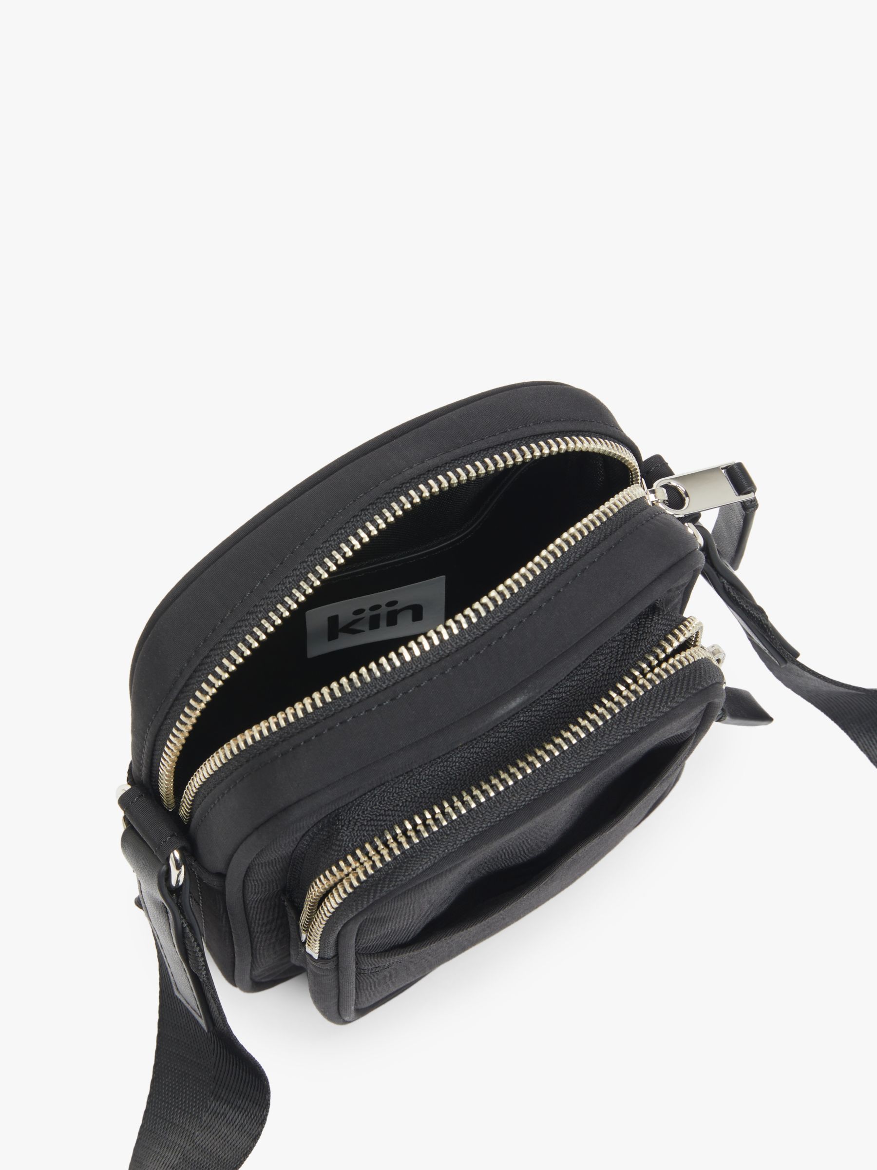 Kin North South Cross Body Bag, Black at John Lewis & Partners