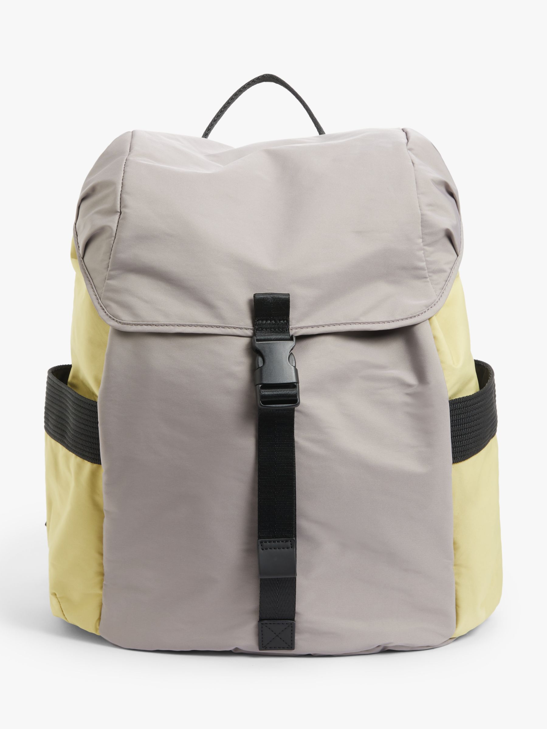 Kin Click Lock Backpack, Grey/Yellow at John Lewis & Partners