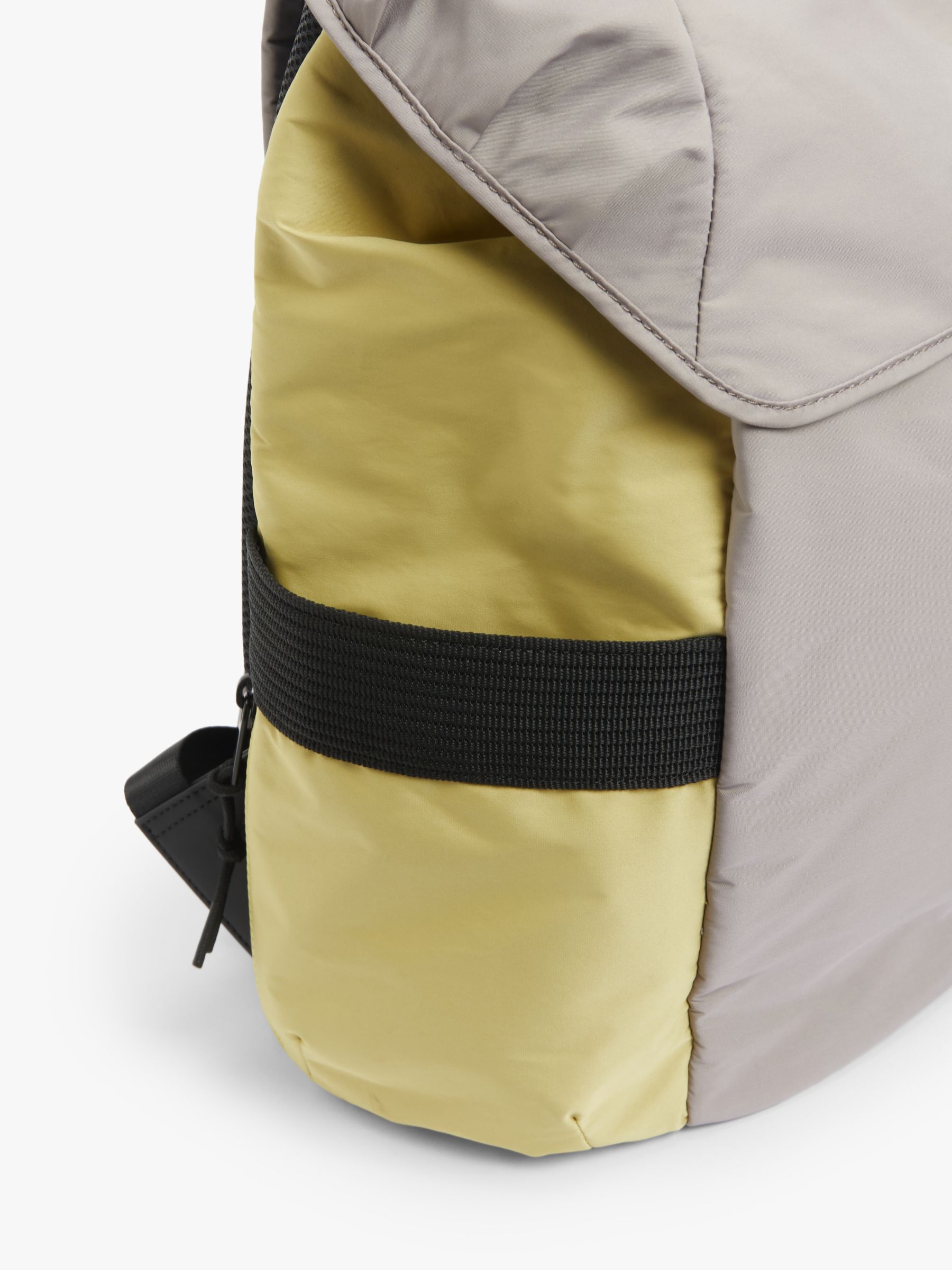 Kin Click Lock Backpack, Grey/Yellow at John Lewis & Partners