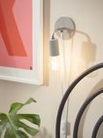 ANYDAY John Lewis & Partners Plug-In Wall Light, Grey