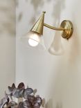 John Lewis Trumpet Wall Light, Antique Brass