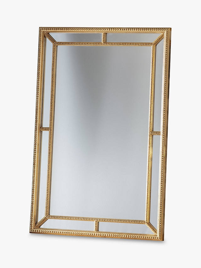 Sinatra Rectangular Decorative Beaded, Gold Decorative Mirror Canada