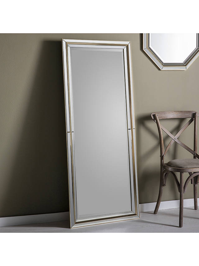 Vogue Rectangular Frame Leaner Mirror, 151.5 x 62.5cm, Gold
