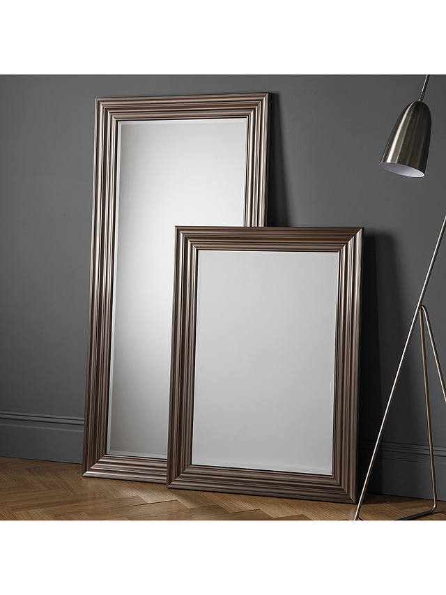 Erskine Rectangular Frame Wall Mirror, 110 x 80.5cm, Pewter