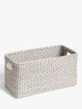 John Lewis Modern Country Rattan Storage Box, Grey