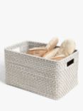 John Lewis Modern Country Rattan Basket, Grey