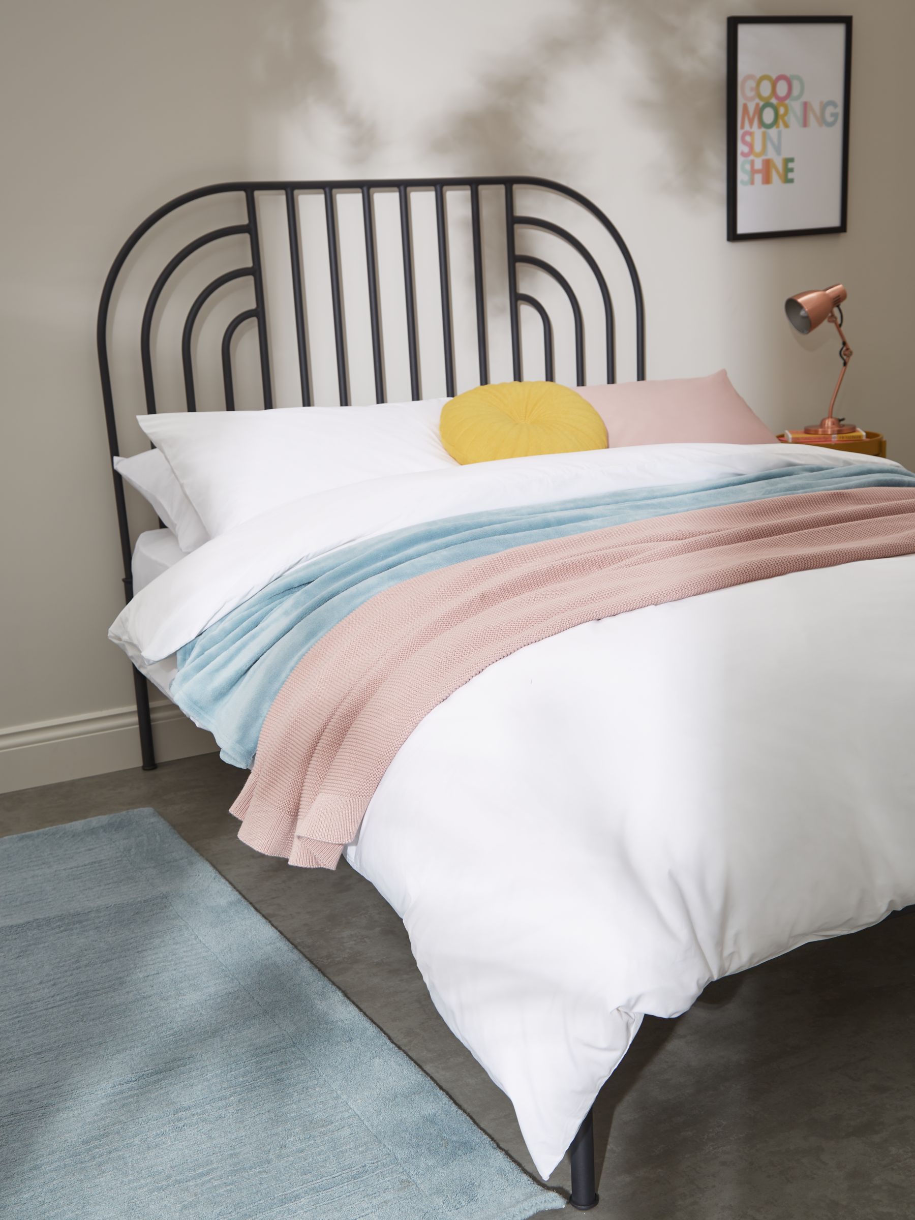 Photo of John lewis anyday swirl metal bed frame double